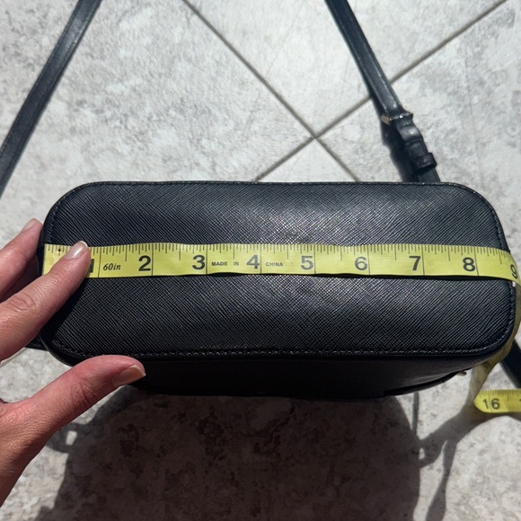 Kate Spade Staci Dome Black Saffiano Leather Elegant Black Crossbody Bag - Picture 8 of 11
